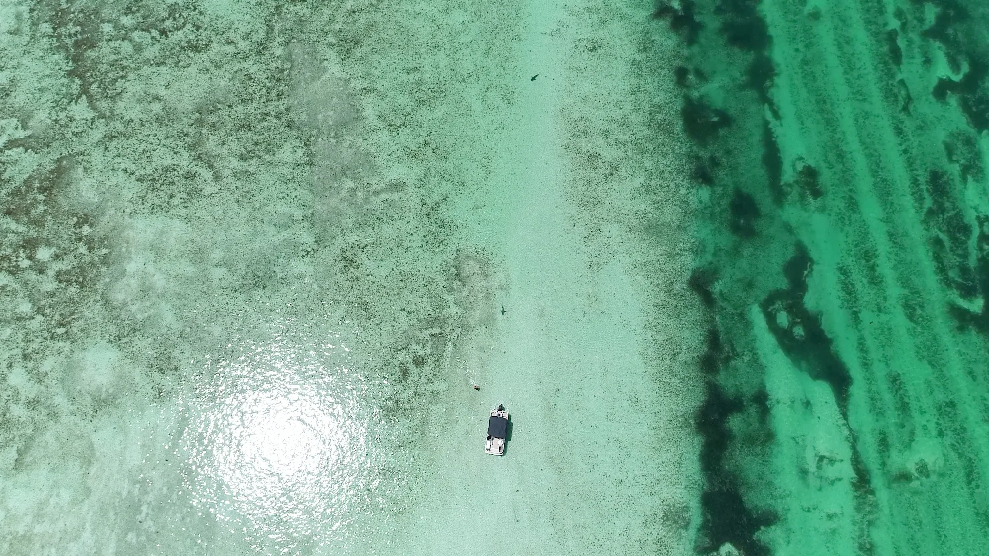 Aerial view of Key West waters