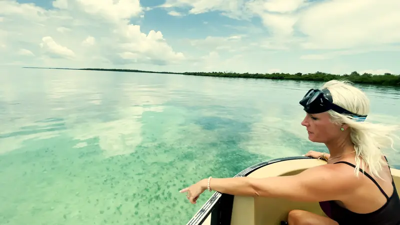 Guest enjoying the crystal clear water